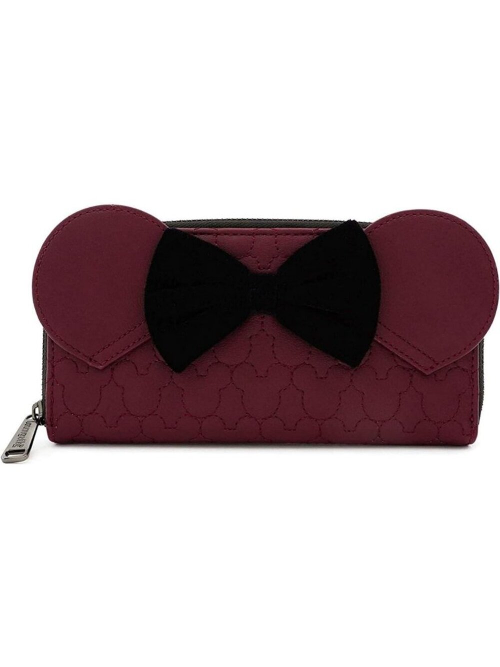 Quilted Minnie Mouse Zip Around Wallet with Velvet Bow | Cute Disney Accessory